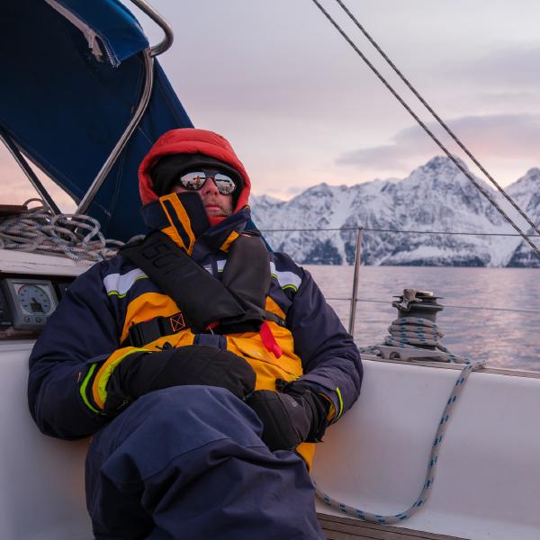 Bundled up against the arctic chill