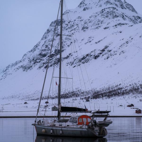 A boat moored near Akkarvik.
